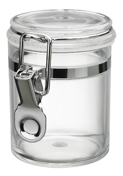 Plastic round Jar Airtight Preserve Food Clip Top Spice Chutney Storage Jars