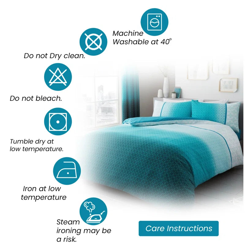 Cotton Blend Geometric Shapes Duvet Cover Set with Pillowcases