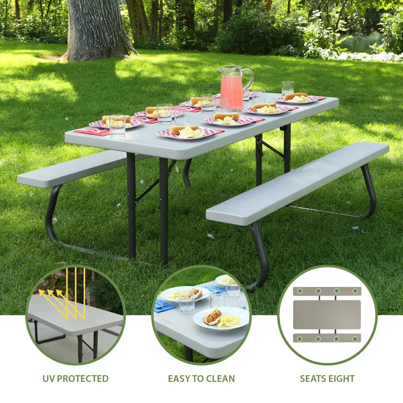Outdoor Furnitures 6-Foot Classic Folding Picnic Table
