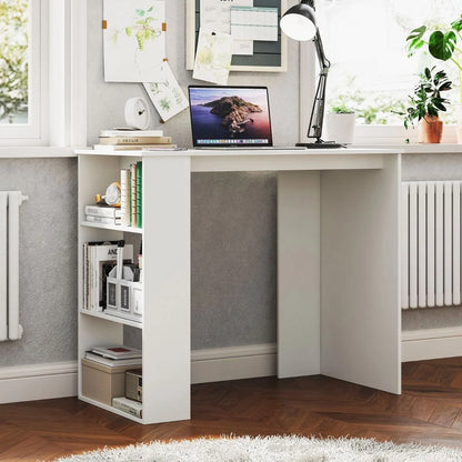 Computer Desk with Bookshelf for Study Living Room