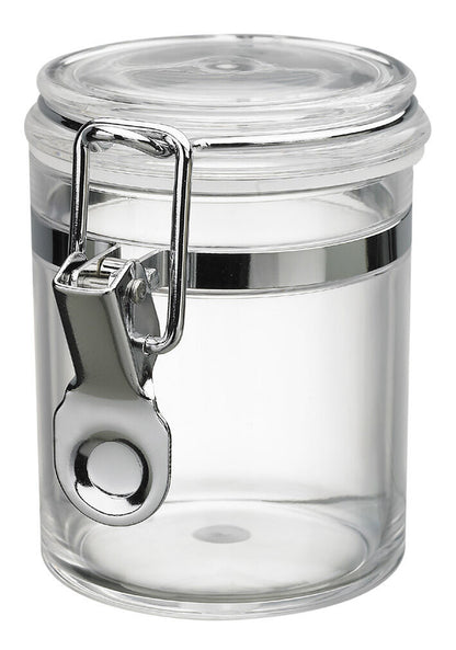 Plastic round Jar Airtight Preserve Food Clip Top Spice Chutney Storage Jars
