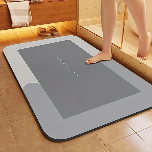 Super Absorbent Diatom Mud Bathroom Mat – Quick-Drying, Non-Slip, Machine Washable