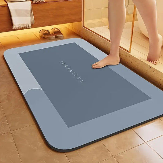 Super Absorbent Diatom Mud Bathroom Mat – Quick-Drying, Non-Slip, Machine Washable