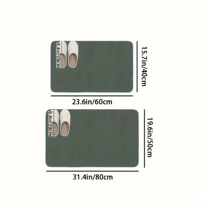 Super Absorbent Diatom Mud Bathroom Mat – Quick-Drying, Non-Slip, Machine Washable