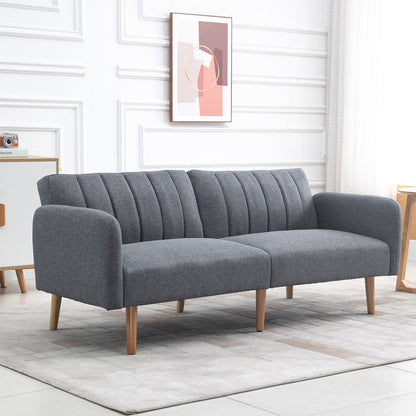 HOMCOM 3 Seater Sofa Bed W/ Adjustable Backrest for Living Room, Guest Room
