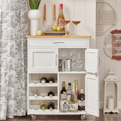 Rainer Wood Kitchen Cart
