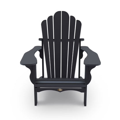 Adirondack Faux Wood Garden Chair in Black