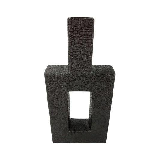Textured Ceramic Vase for the Living Room, Modern Decorative Vase