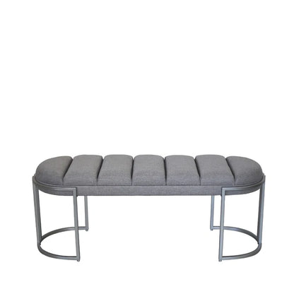 Adalya Velvet Tufted Bench for Bedroom Furniture, Modern Accent Bench with Iron Metal Legs