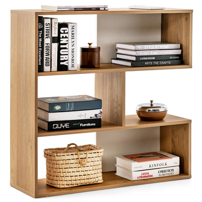 Concave/Convex Bookshelf for Living Room Bedroom Study Office