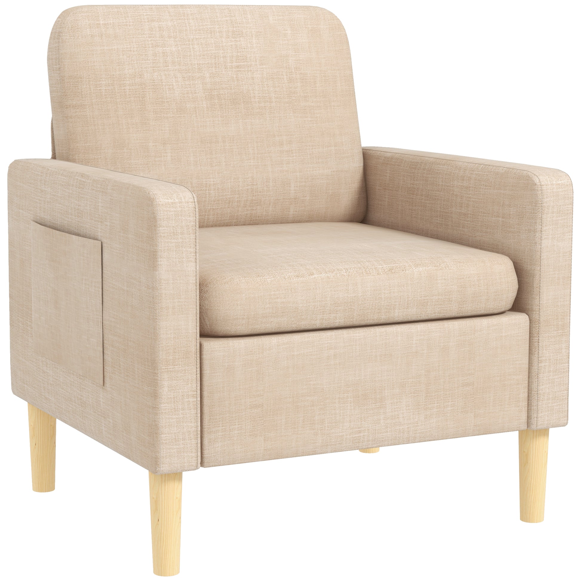 Modern Armchair Fireside Chair Upholstered Accent Chair for Living Room