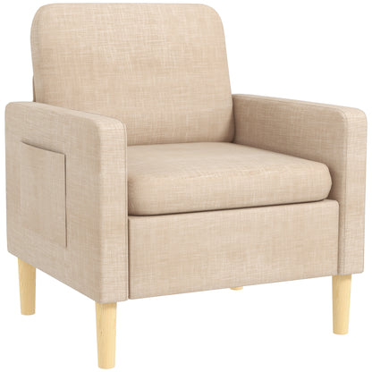 Modern Armchair Fireside Chair Upholstered Accent Chair for Living Room