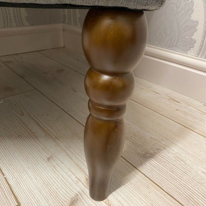 Durable Grey Linen Tub Barrel/Dining Armchair - Stylish Padded Chair for Bedroom