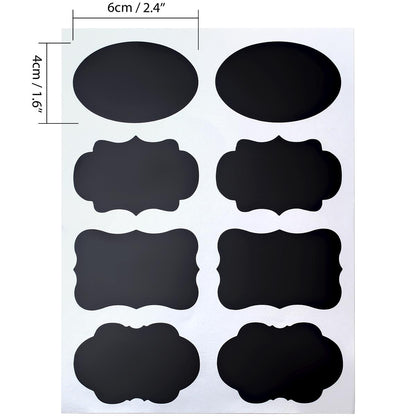 200 Reusable Chalkboard Labels Removable Blackboard Stickers Name Bottles Jars