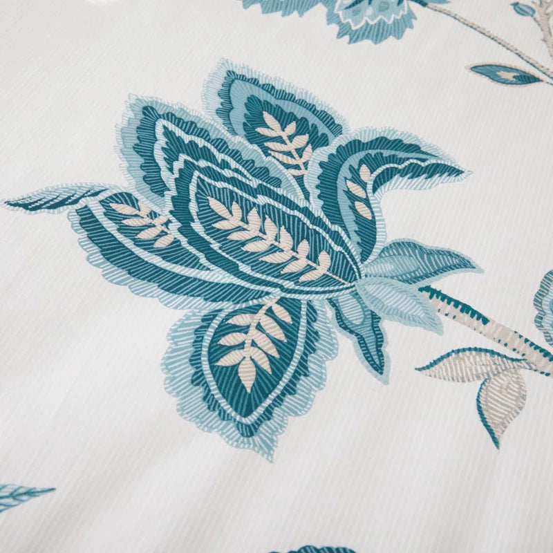 Polyester Floral Duvet Cover Set with Pillowcases