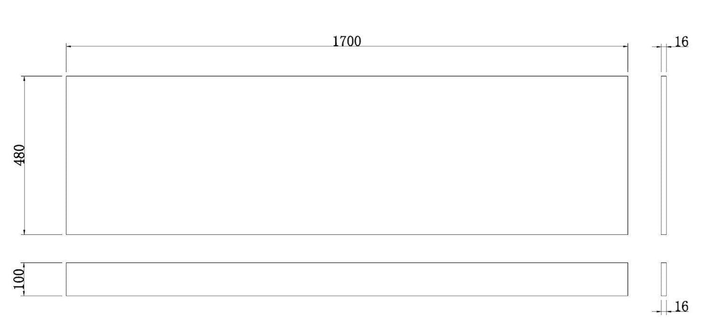 Modern Bathroom 1700 Front & 700 End Bath Panel Pack MDF Charcoal Grey Plinth