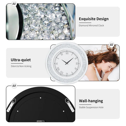 Annwyn Glass Wall Clock
