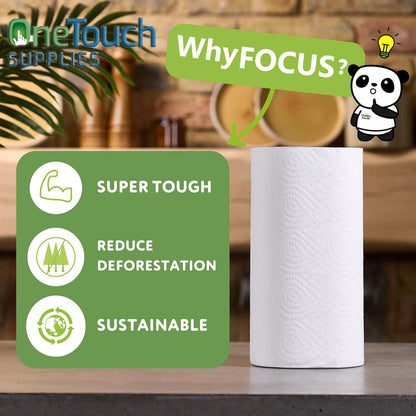 24 Kitchen Rolls Paper Towels 2 Ply Embossed Super Absorbent Giant White Rolls