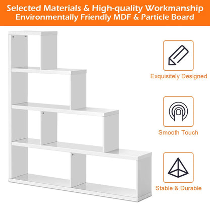 6-Cube Ladder Bookcase for Living Room Study Office