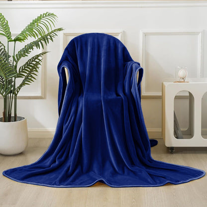 Large Fleece Blanket Throw Reversible Soft Warm Bed Sofa Blanket Double & King