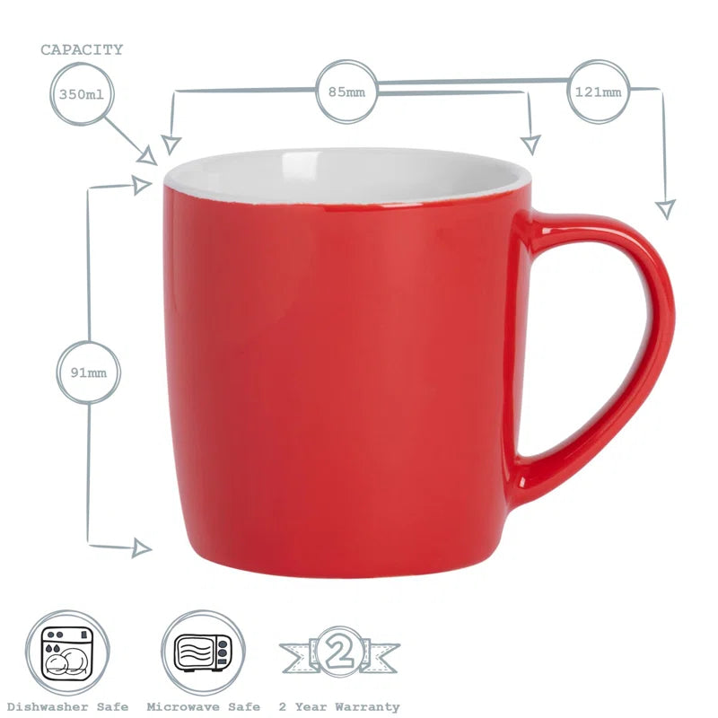 - Coloured Coffee Mugs - 350Ml
