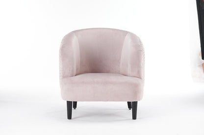 Stylish Design Velvet Tub Chair Accent Armchair Grey Barrel Chair for Bedroom