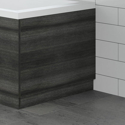 Modern Bathroom 1700 Front & 700 End Bath Panel Pack MDF Charcoal Grey Plinth