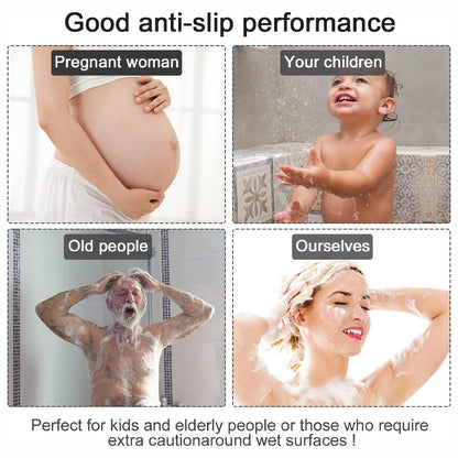 BATH SHOWER MAT NON SLIP PVC BATHROOM RUBBER MATS anti SLIP SUCTION 43 X 43 Cm