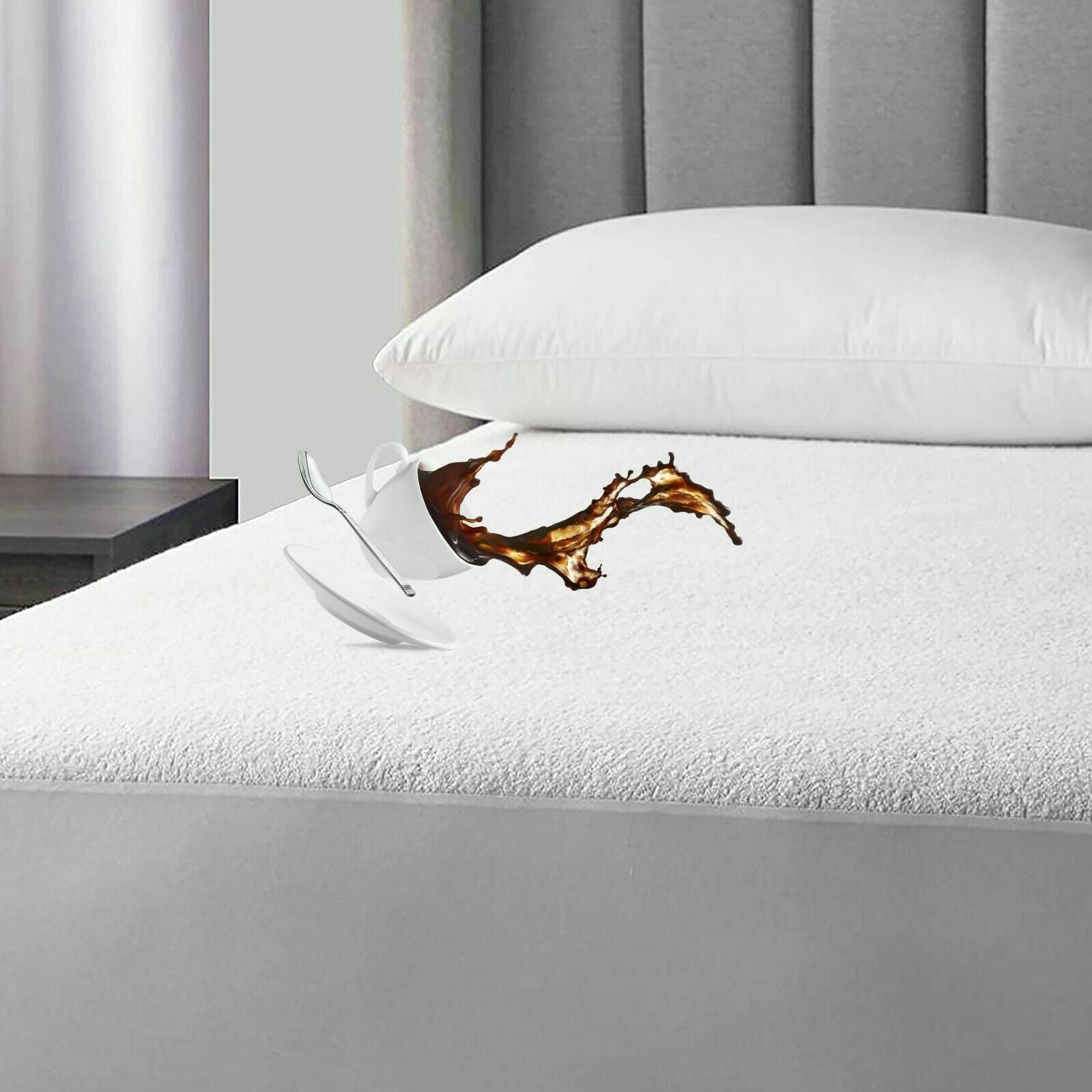 MATTRESS COVER PROTECTOR WATERPROOF TERRY FITTED SHEET SINGLE DOUBLE KING SIZE