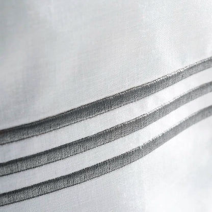 Cotton Blend, Polyester Solid Colour Duvet Cover with Pillowcases