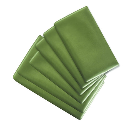 ROOEE 6PCS Satin Silk Complete Bedding Set Fitted Sheet Duvet Cover Pillow Cases