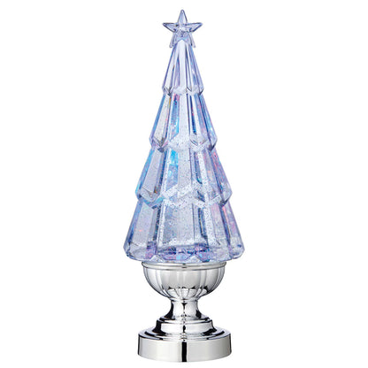 14 Inch (35.6 Cm) Lighted Glitter Tree Lamps, 2 Pack