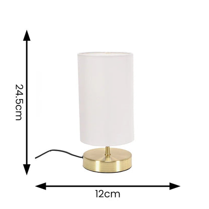 Romica Pair of Touch Table Lamps with Fabric Shades