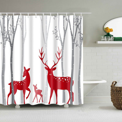 Funny Animals Shower Curtain Cute Cartoon 3D Shower Curtain Funny Cats 12 Hook