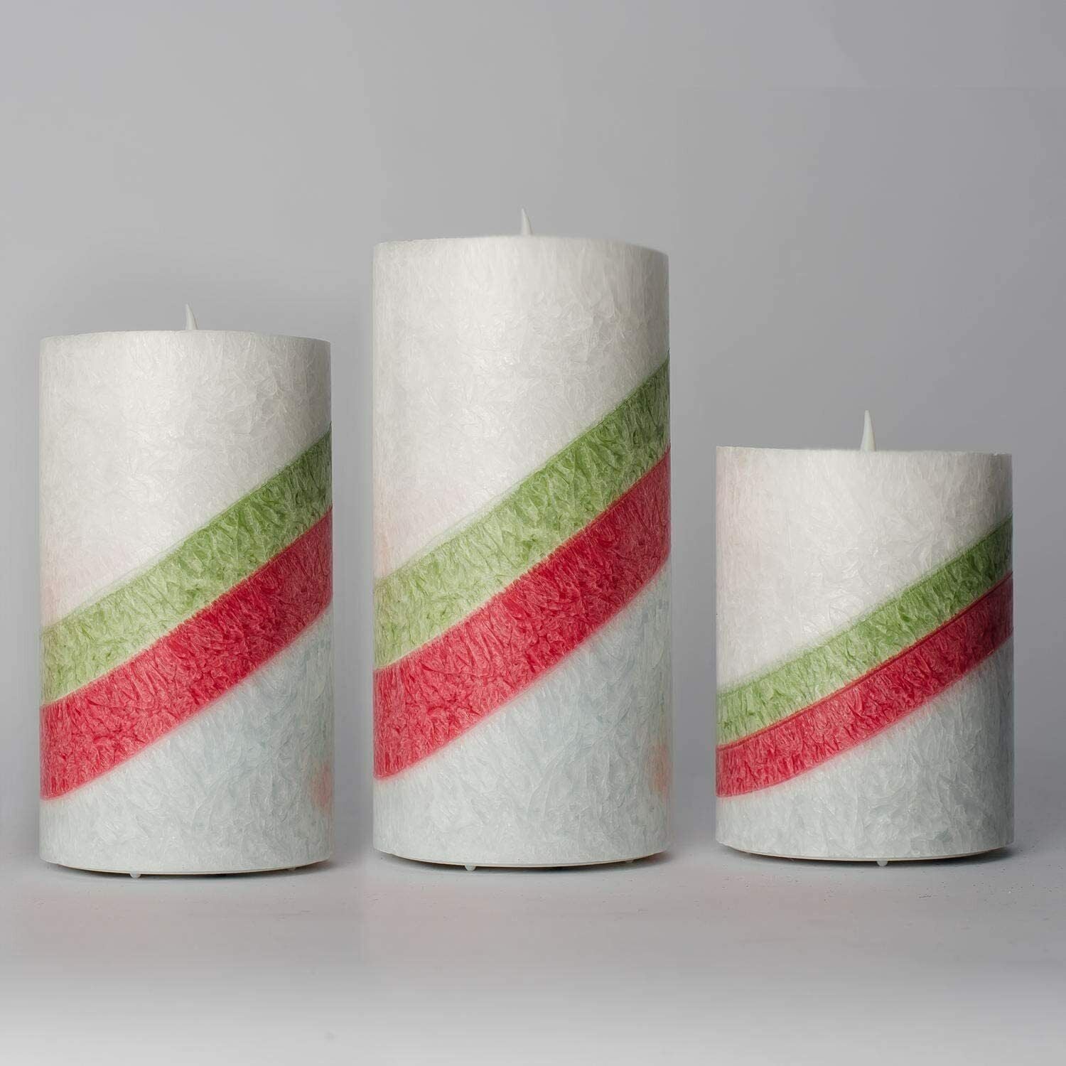3X LED Flameless Candles Battery Operated Lights Colourful Christmas Theme Lamps