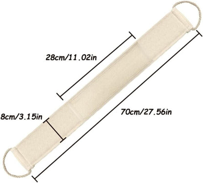 Back Scrubber Shower Brush Belt Loofah Exfoliating Bath Body Massage Strap 70Cm