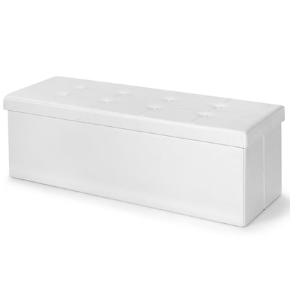 Folding Storage Ottoman Bench with Lid for Living Room