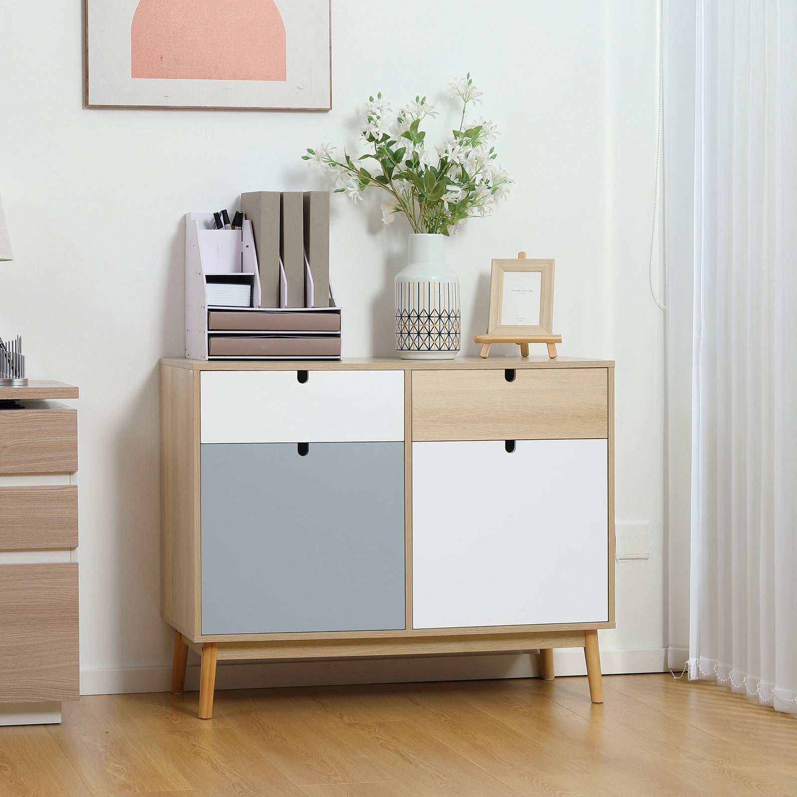 Sideboard Storage Cabinet Kitchen Cupboard with Drawers for Bedroom, Living Room