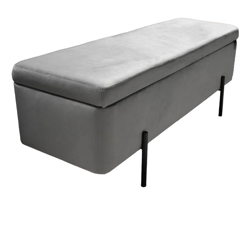Analisha Velvet Upholstered Storage Bench