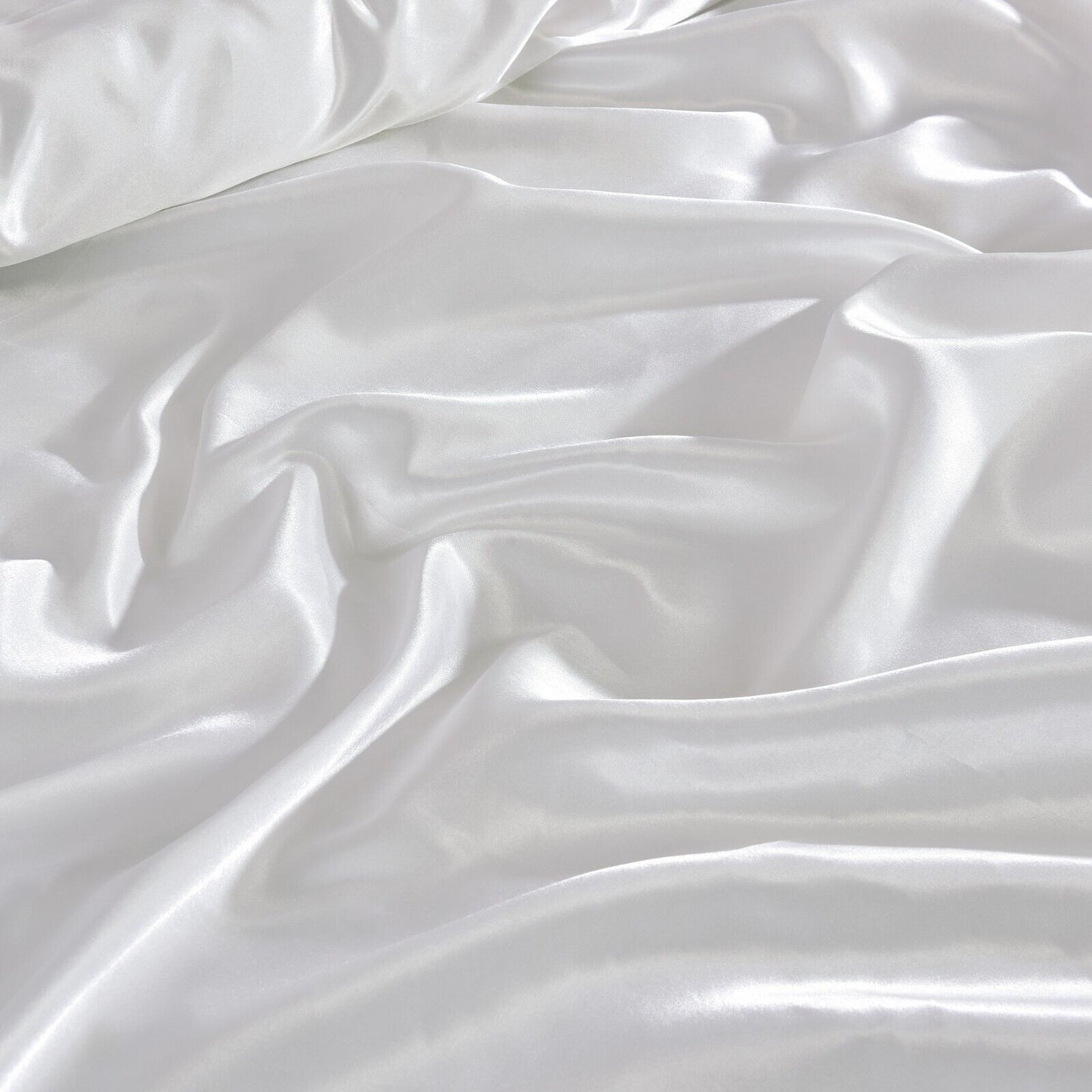 ROOEE 6PCS Satin Silk Complete Bedding Set Fitted Sheet Duvet Cover Pillow Cases