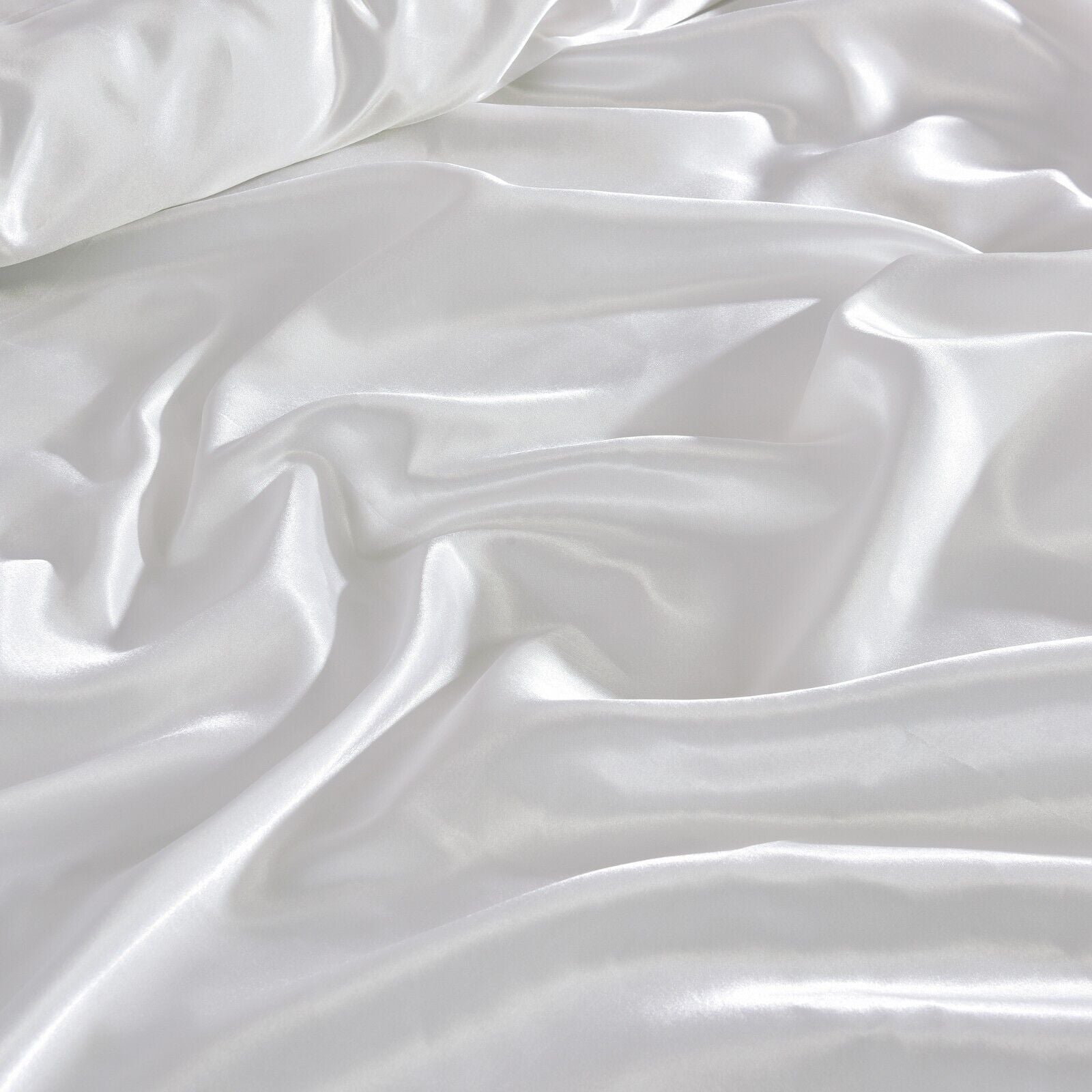 ROOEE 6PCS Satin Silk Complete Bedding Set Fitted Sheet Duvet Cover Pillow Cases