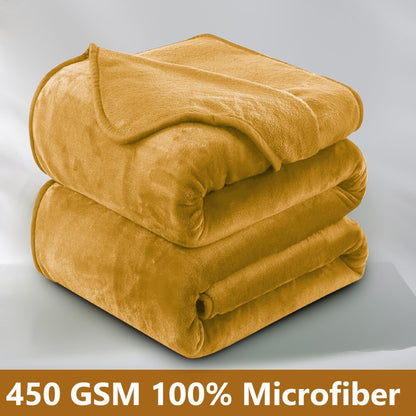 Large Fleece Blanket Throw Reversible Soft Warm Bed Sofa Blanket Double & King