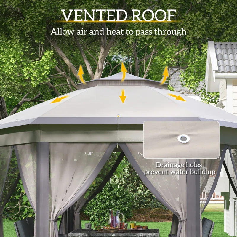Milanna 3M X 4M Metal Patio Gazebo