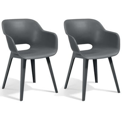 Outdoor Chairs Akola 2 Pcs Graphite