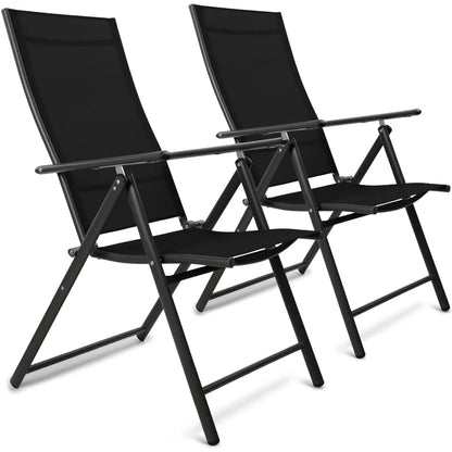 Moheez Folding Garden Chairs with 7 Reclining Positions