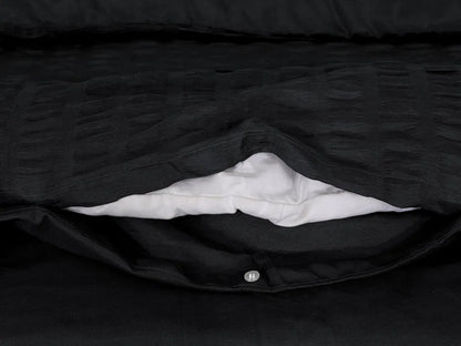 Seersucker Duvet Cover Set with Pillowcases