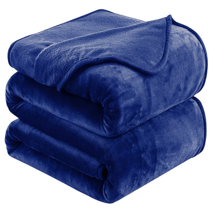 Large Fleece Blanket Throw Reversible Soft Warm Bed Sofa Blanket Double & King
