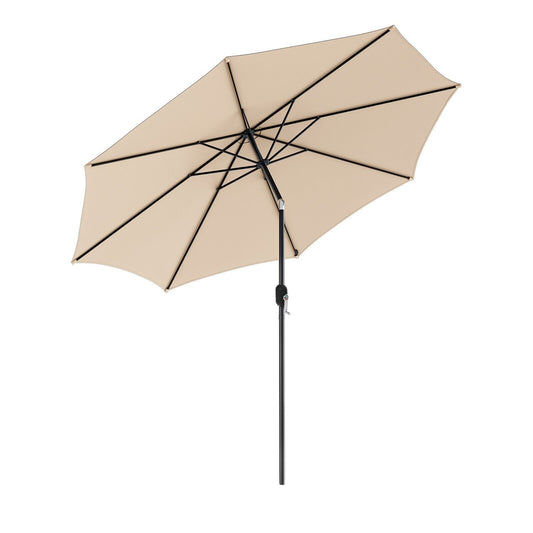 Costway 270Cm Patio Umbrella Cantilever Umbrella Canopy Market Table Umbrella