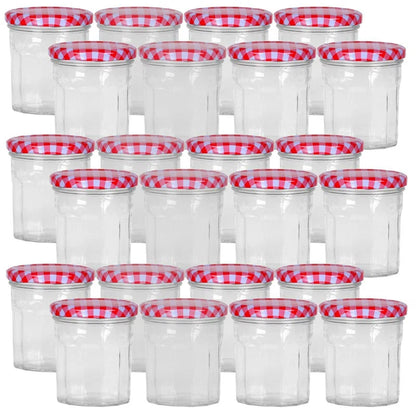 Checkered 24 Piece Preserving Jars Set