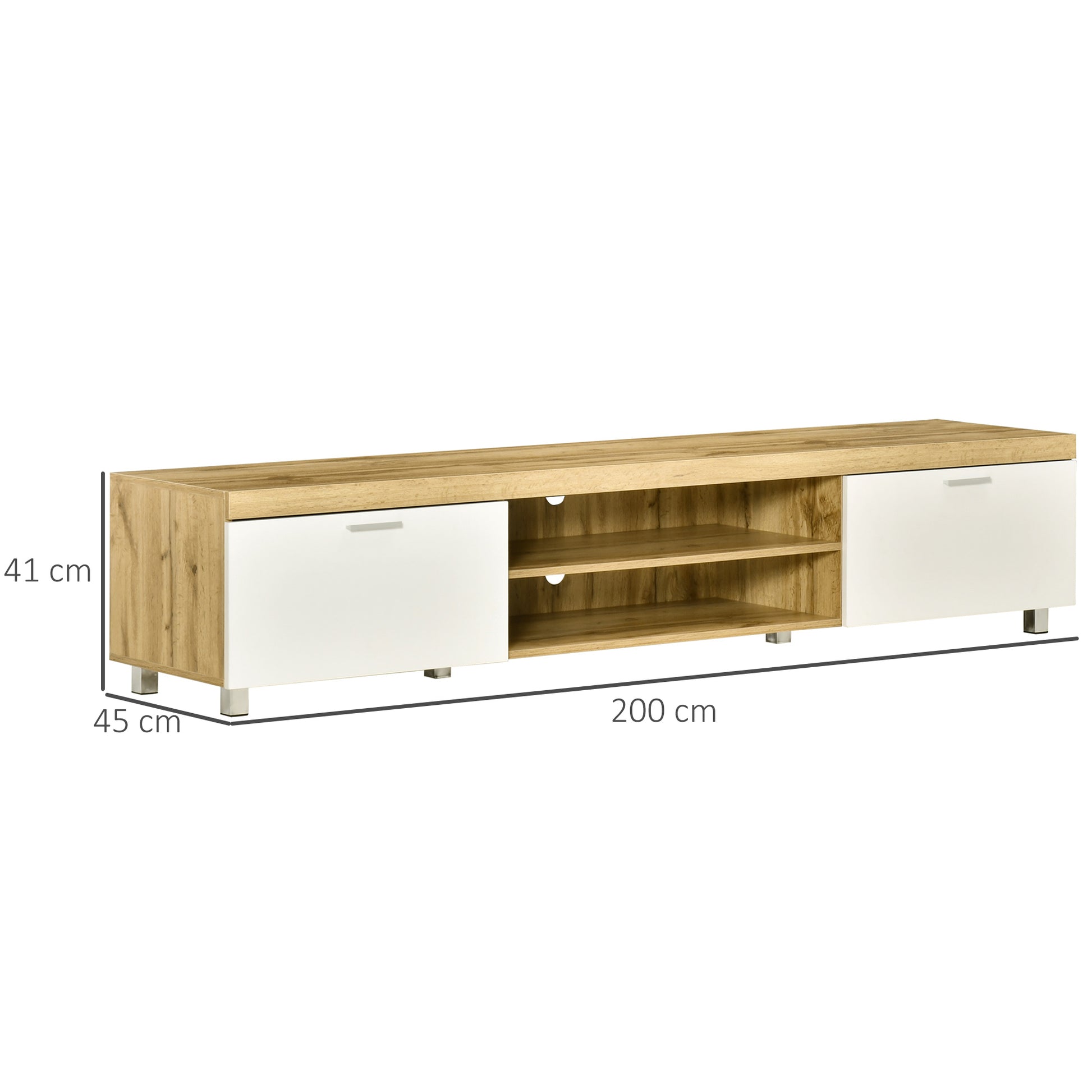 Modern Unit for TV W/ Cabinet Shelf for Living Room